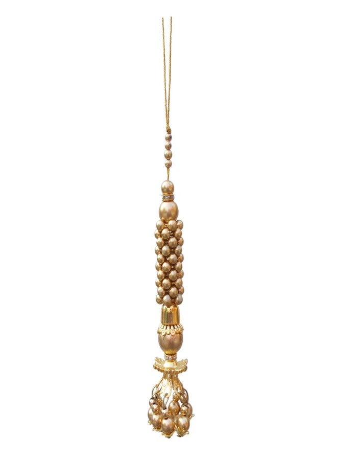Krypmax Hanging Designer Tassel Latkan for Lehenga, Blouses, Dupatta, Art & Craft (Golden Color Design) (8) - Image 2